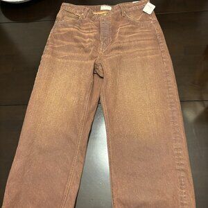 Free People Distressed Brown Jeans